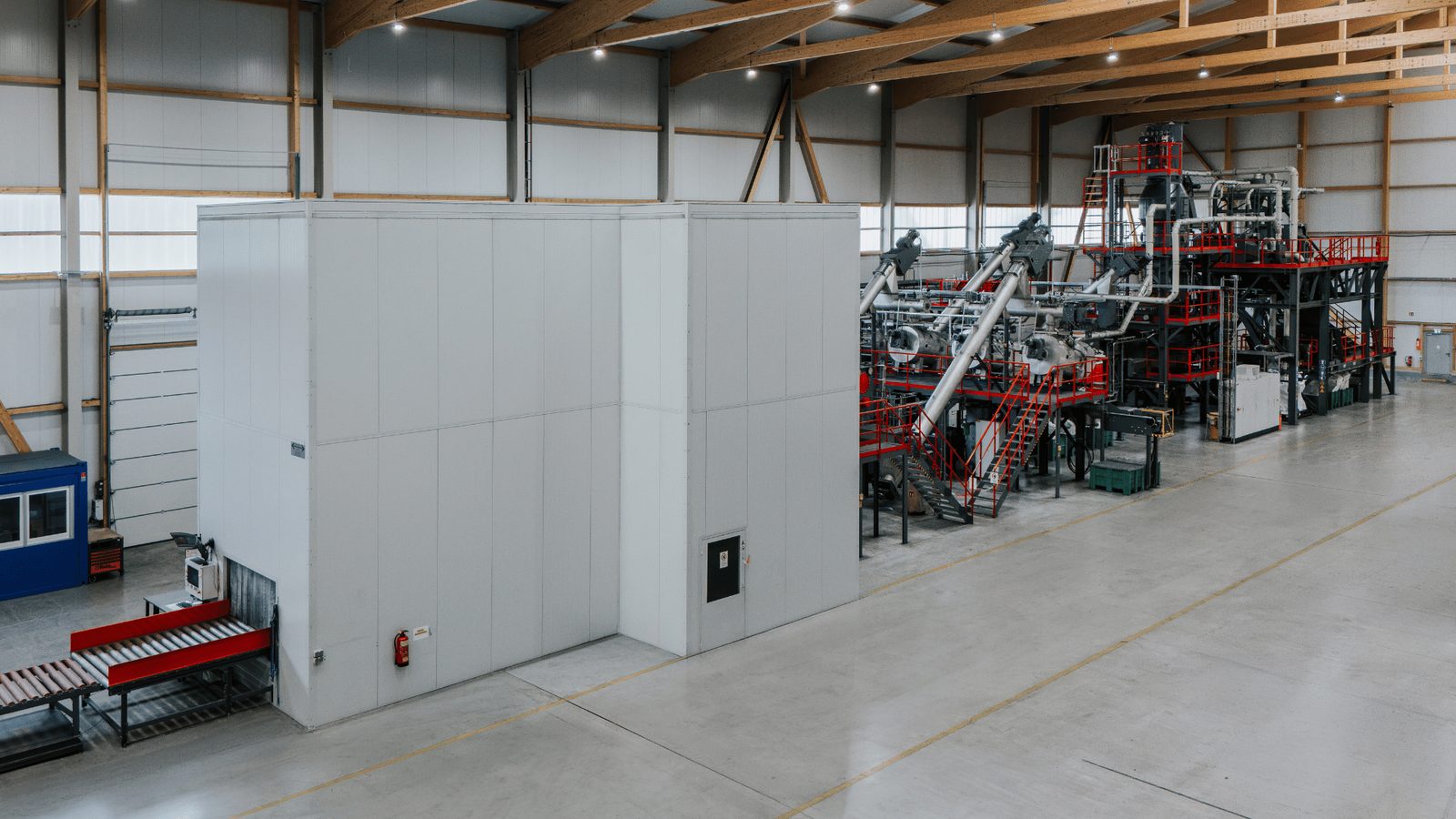 Vue extérieure du site industriel de prétraitement de batteries de cylib à Wernberg-Köblitz en Bavière