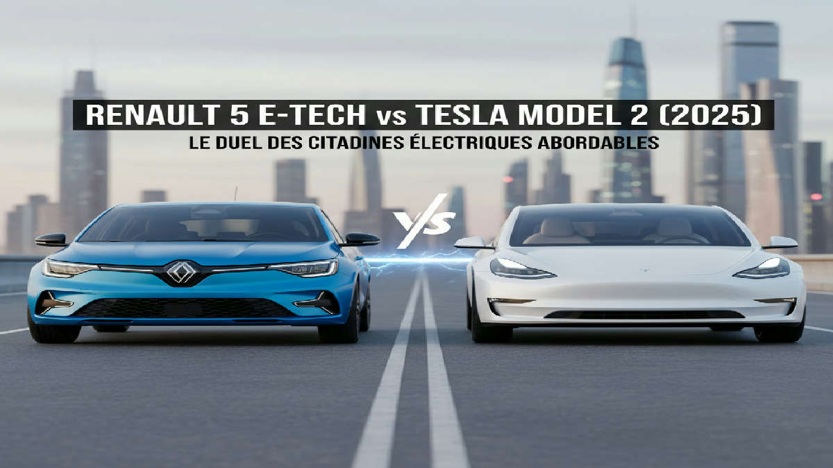 Renault 5 E-Tech vs Tesla Model 2 (2025) — Le duel des citadines électriques abordables