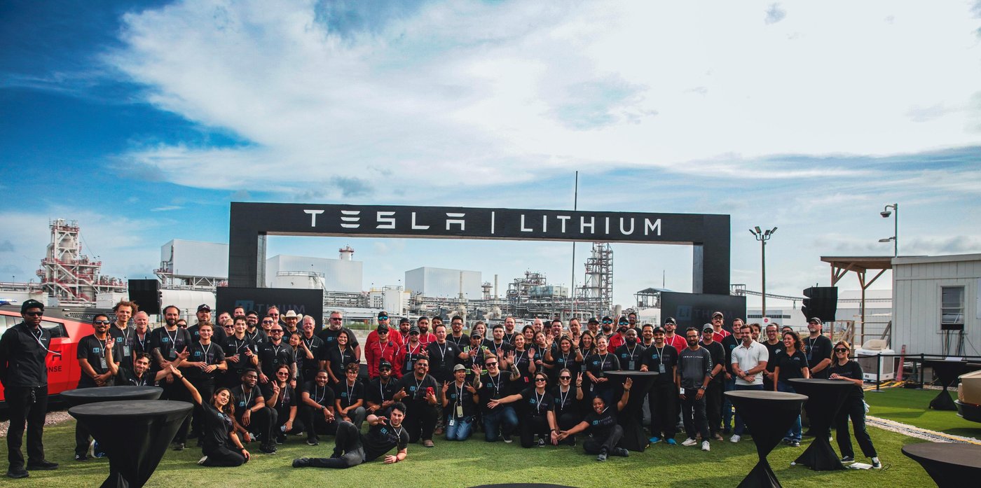 Rampe-up de la production interne de lithium de qualité batterie sur le site Tesla au Texas